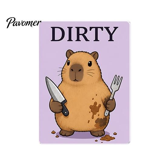 Cartoon Fridge Magnet Clean Dirty Dishwasher Magnet, Acrylic Animal Sign, Status Reminder Double-Sided & for Kitchen Decoration Sign