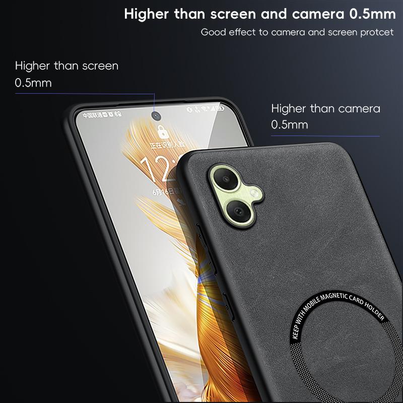 Classic Retro Leather Soft Case for IPhone 17 Air 16e 16 15 14 13 12 11 Pro Max Plus Magnetic Wireless Charging Back Matte Cover
