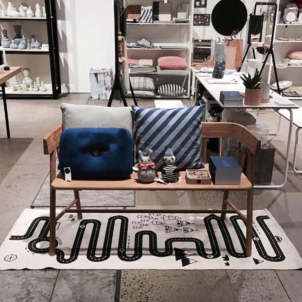 Black Baby Print Play Mats Game Pad Fashion Carpet Mat Floor Creeping Kids Props