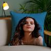 Hot Singer S-Selena G-Gomez Pillow Case Home Dorm Chair Back Short Plush Double-Sided Printing Office Nap Time Cushion Cover