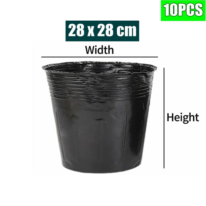 10-100Pcs Plastic Seedling Cup Disposable Thickened Nursery Pots For Transplanting Flower Vegetable Planting Seeding Grow Bags
