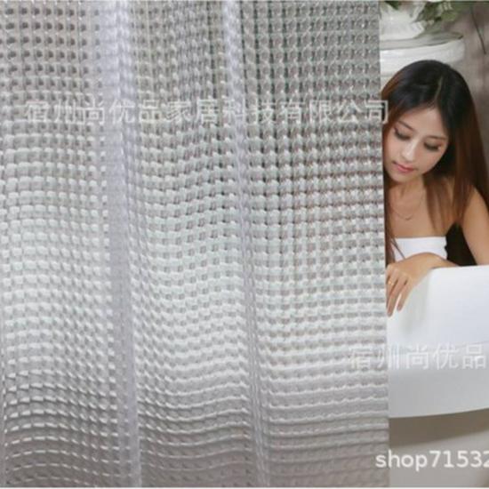 3D Transparent PEVA Waterproof Shower Curtain