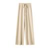 100% Australian Wool Wide-Leg Women's Extra Long Straight-Leg Cashmere Knit Pants for Autumn Winter