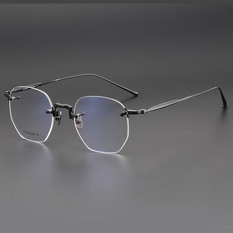 Japanese Style Pure Titanium Retro Eyeglasses Frame
