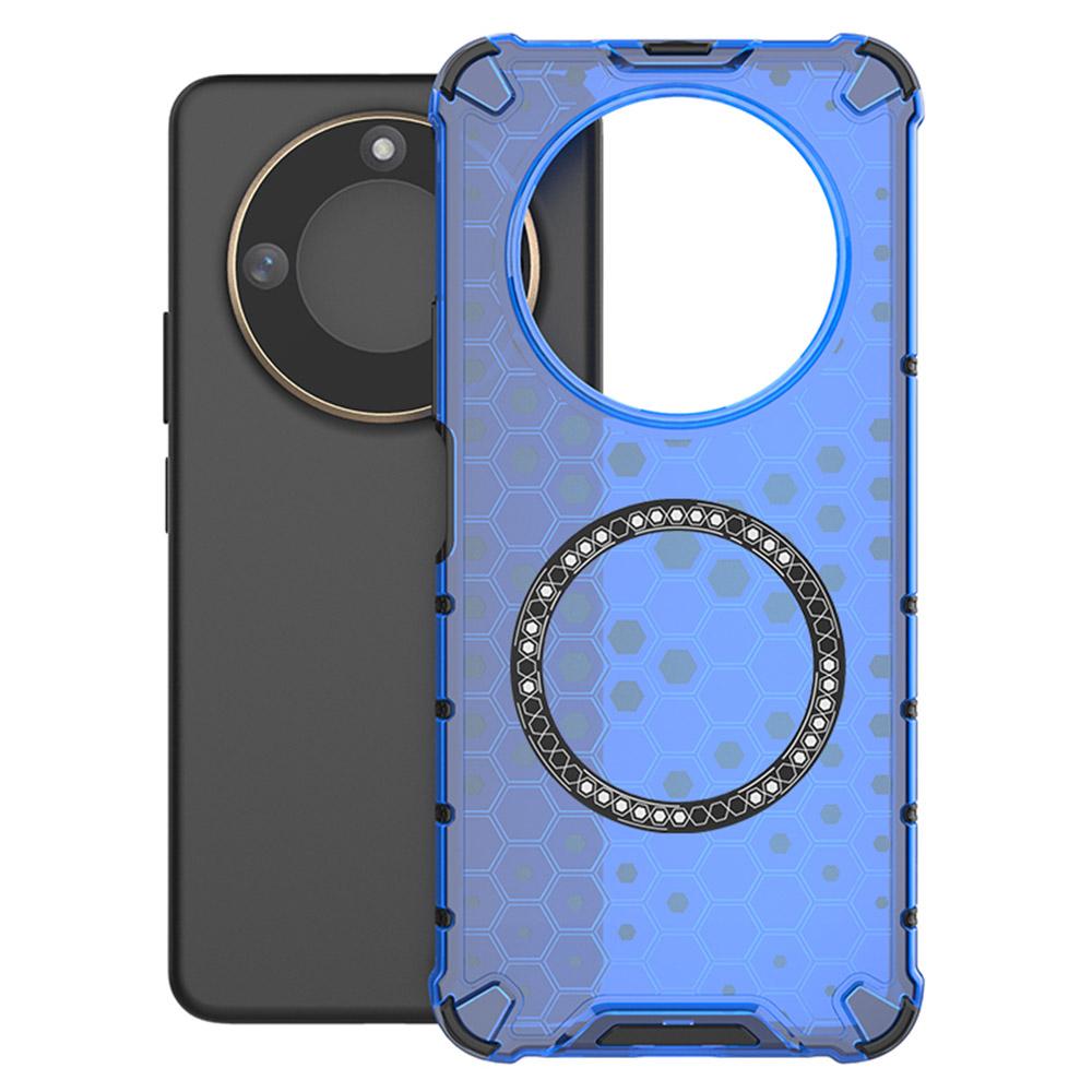 For Honor X60 5G Case Compatible with MagSafe Honeycomb Design TPU+PC Phone Cover