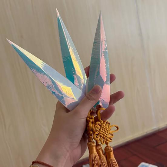 3Pcs Cosplay Dart Anime Role-playing Prop Dart with Tassels Girl Idol Troupe Cosplay Prop Gift for Anime Fans Costume Party Dress-up