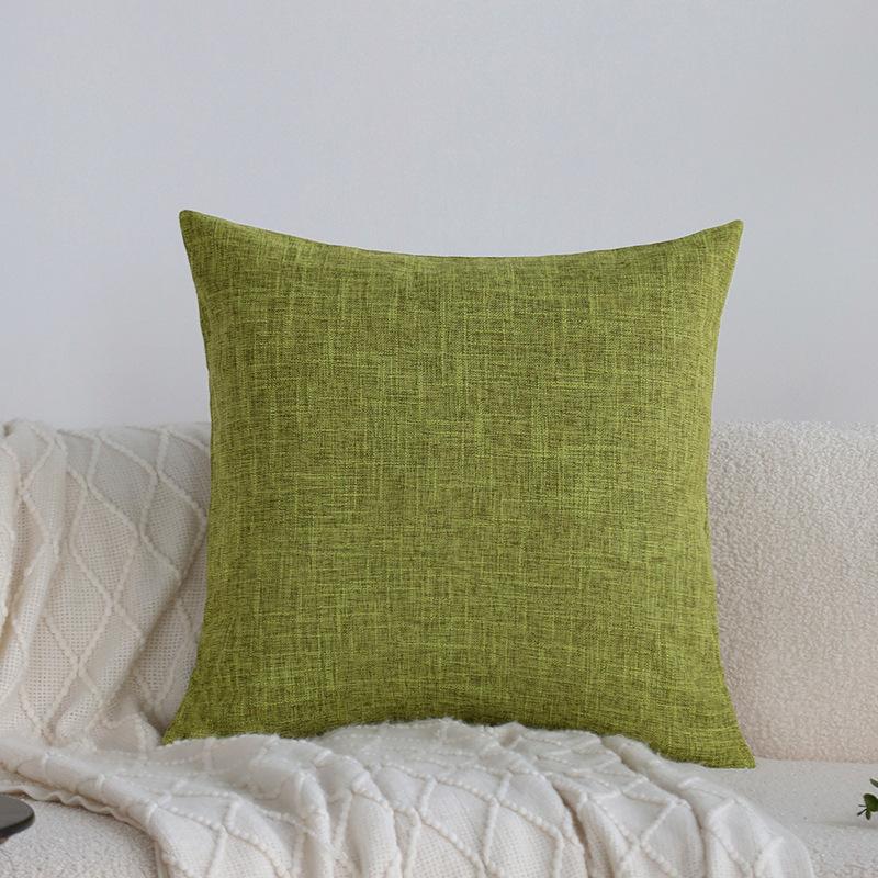 Husă de pernă de canapea din in gros, culoare solidă, pernă, pernă pentru living, pernă de spate, mașină, hotel, pernă pentru talie