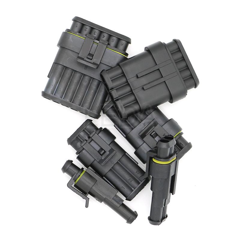 1Set 1P 2P 3P 4P 5P 6Pin AMP 1.5 Super Seal Waterproof Male Female Electrical Automotive Wire Connector Plug For Car Motorcycle