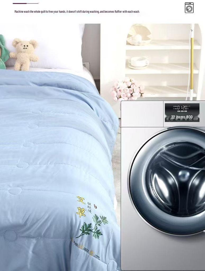 Beifuß Sommer Klimaanlage Steppdecke: Studentenwohnheim & Nickerchen-bereit, Maschinenwaschbar.