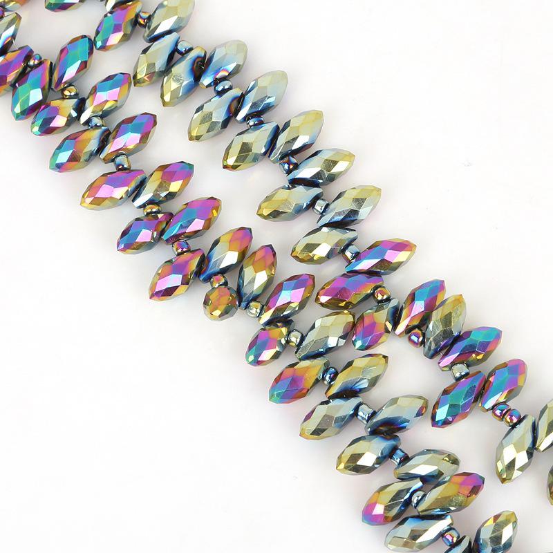 6x12mm Glas Kristall Perlen mit horizontalem Loch für DIY Schmuck & Ohrringe