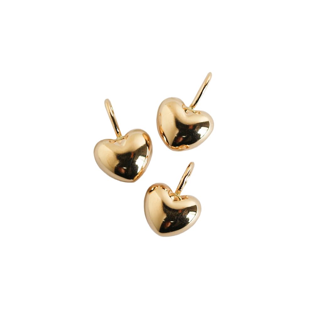 

Gold K18 Heart Charm for Women [cui-cui]