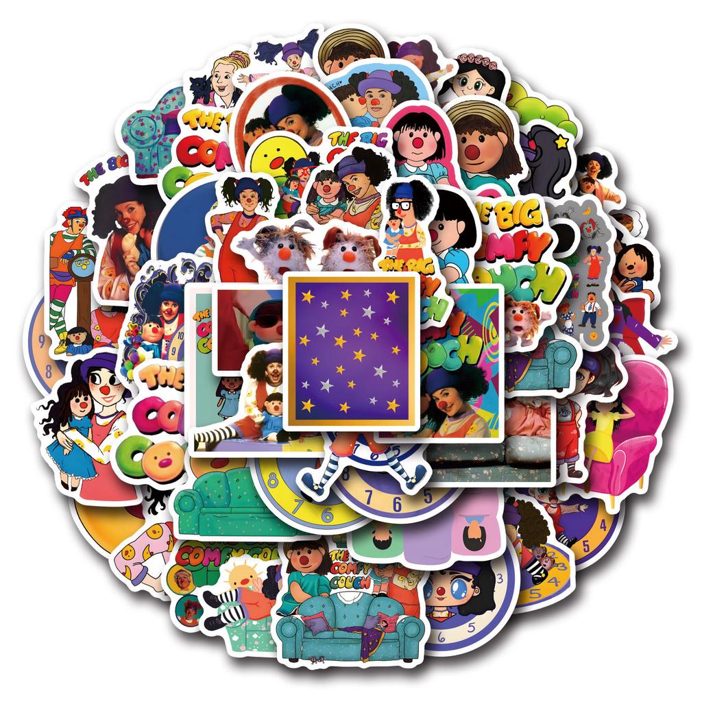 50 Big Comfy Couch Graffiti Stickers Decorative Suitcase Scooter Cartoon Stickers