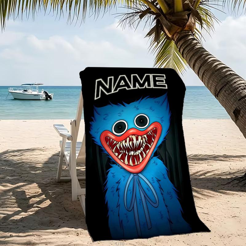 Customizable personalized beach towels Poppy Playtime themed designs.Suitable for the beach, yoga, sports;ideal as beach accessories