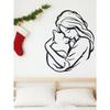 Whimsical Cat Hugging Metal Wall Art - Exquisite Silhouette, Easy Hang, Perfect Gift for Cat Lovers