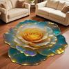 3D Flower Floor Mat Realistic Rose Lotus Area Rug Anti-Slip Decorative Flower Bathroom Rug for Living Room Bedroom Kitchen