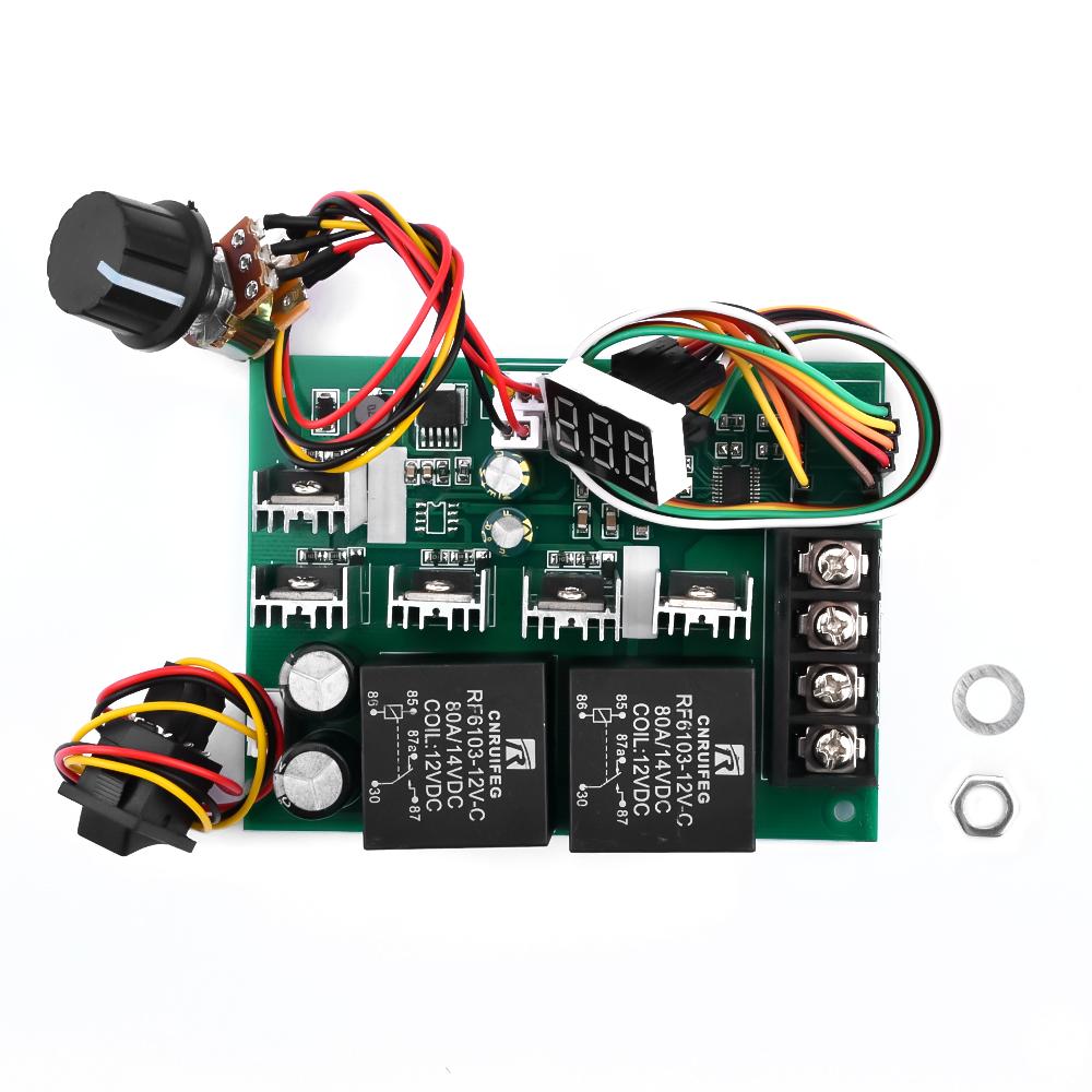12V 24V 36V 48V 60A DC10 -55V PWM DC Motor Speed Controller Digital LED Display 0 -100% Adjustable Drive Module
