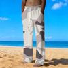 Men's Loose Casual Solid Color  Trousers Camouflage Printed Straight Pants