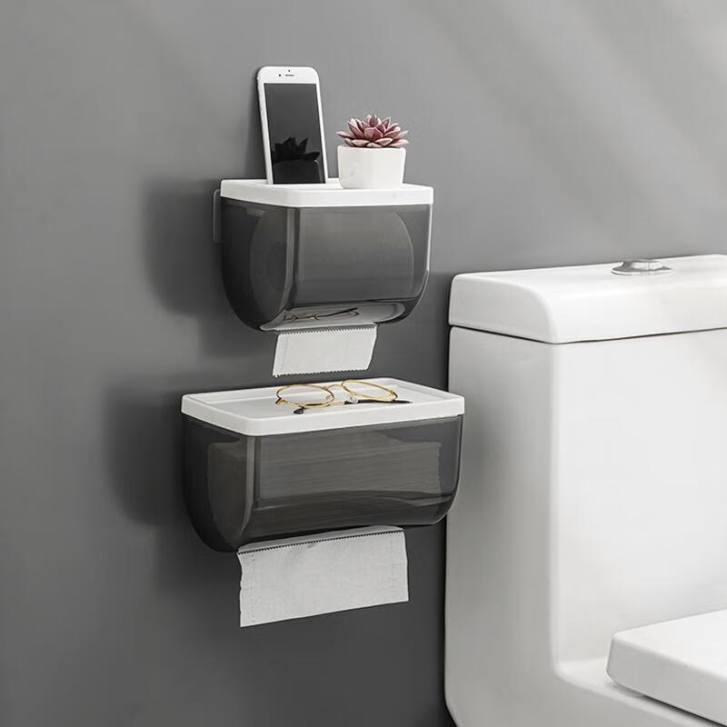 Aige Adhesive Wall-Mounted Toilet Paper Holder 2-Pack
