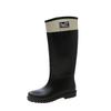 Tall Tube Fashion Rain Shoes Women's Water Boots Color Matching New Outer Wear Rain Boots Women's Adult Long Boots Waterproof Glue Shoes