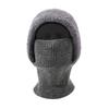 Winter Hat Men Women Velvet Thick Warm Knitted Hat Outdoor Solid Color Hat Scarf Integrated Hat