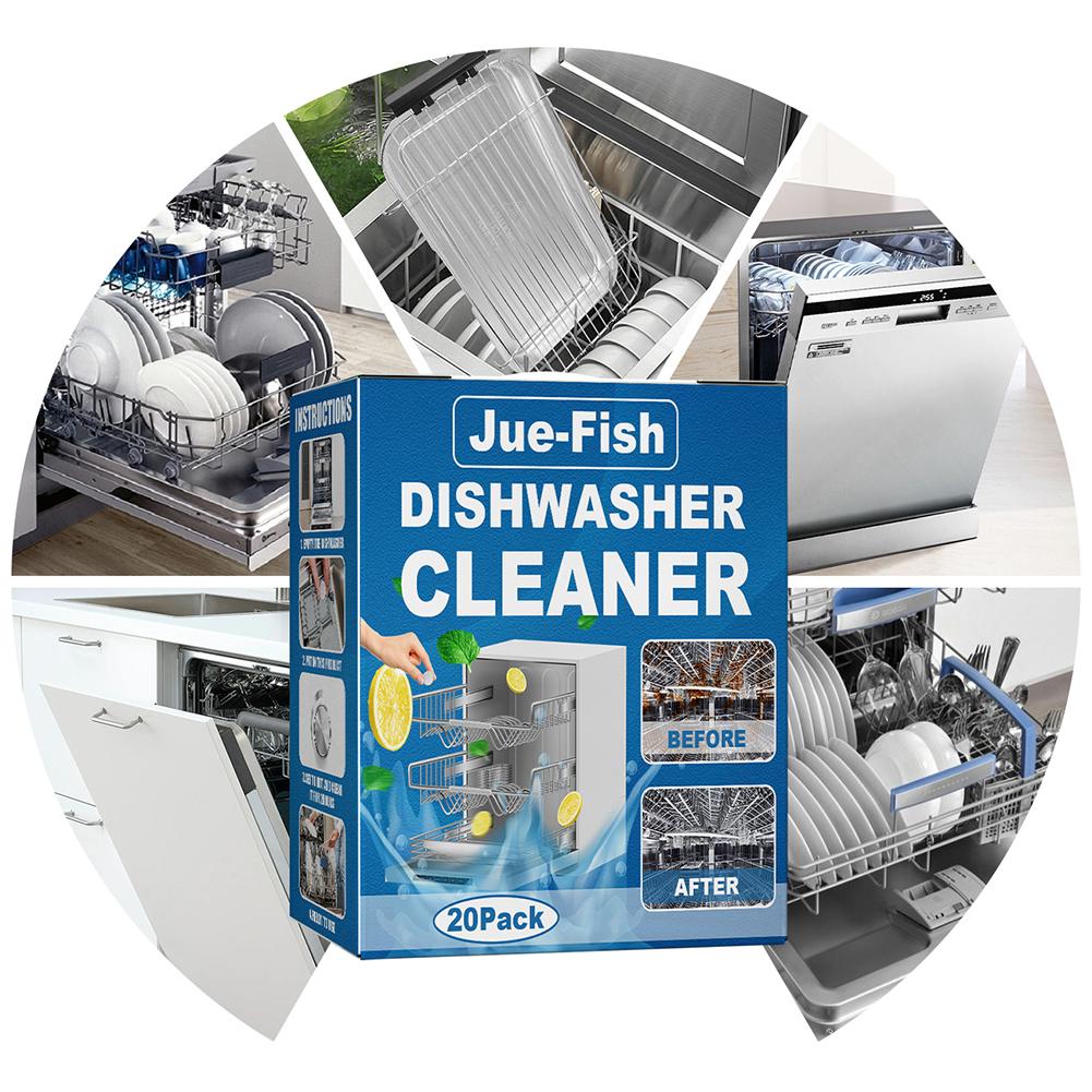 10Box Dishwasher Cleaning Tablets Removes Limescale Build Up and Odor Dishwasher Cleaner Strong Oil Stain Removal for Dishwasher