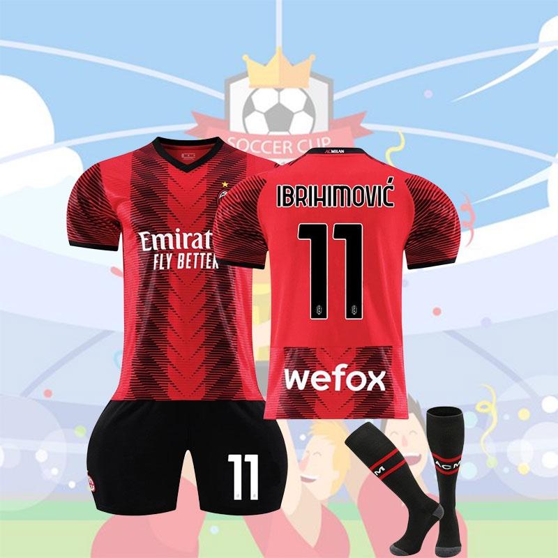 2023-24 Ac Milan Home Jersey Youth And Adult Sizes Football Apparel