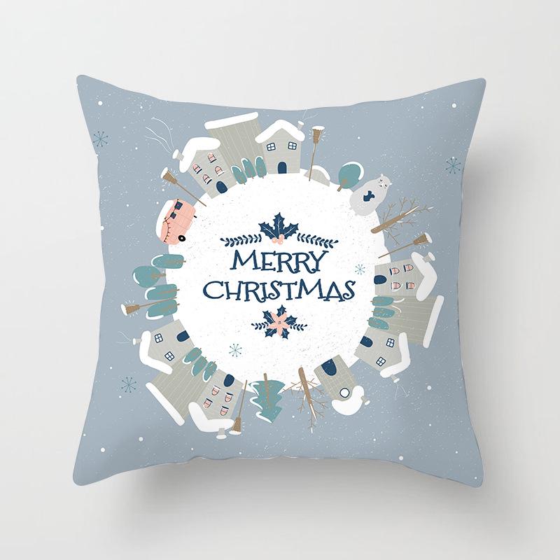 Santa Claus Christmas Tree Pillow Cover Cushion Cover Home Soft Decor