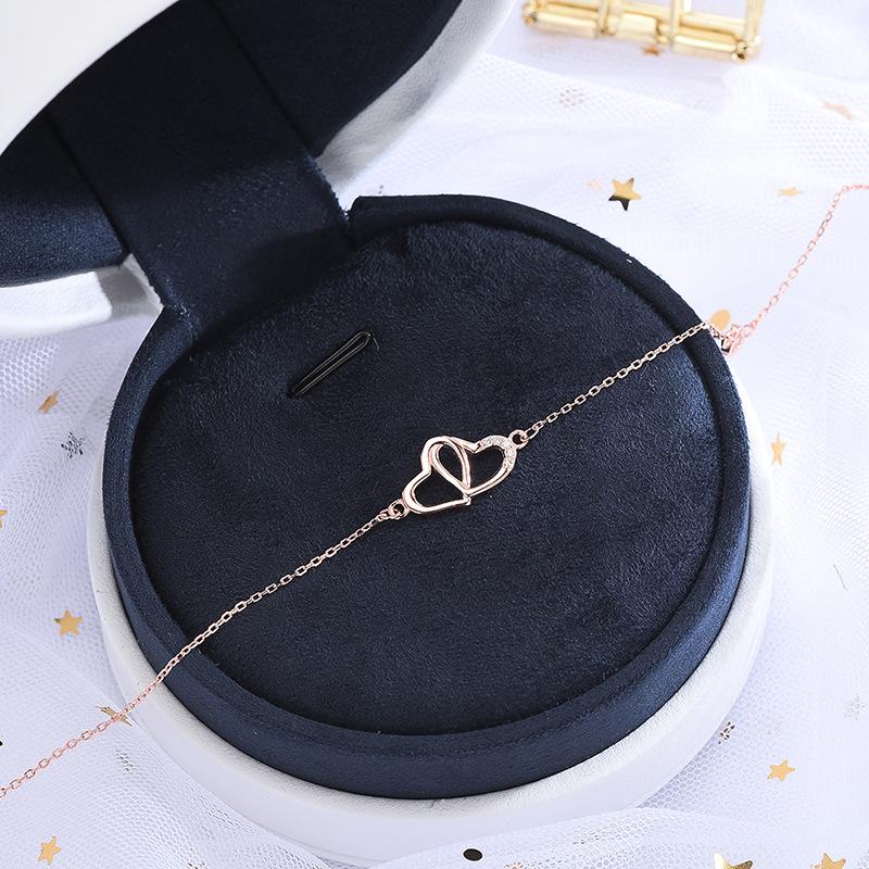 

S925 Серебро Корейской версии Маленькое свежее сердце Блокирующееся Любовь Фея Сердце Замок Любовь Ножный браслет Подвеска в форме сердца Аксессуары Супер Фея Цепочка Adjustable size