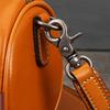 Einschultertasche Modisch Retro Große Kapazität Zylindrische Tasche Echtes Leder Ein Schulter Crossbody Tasche