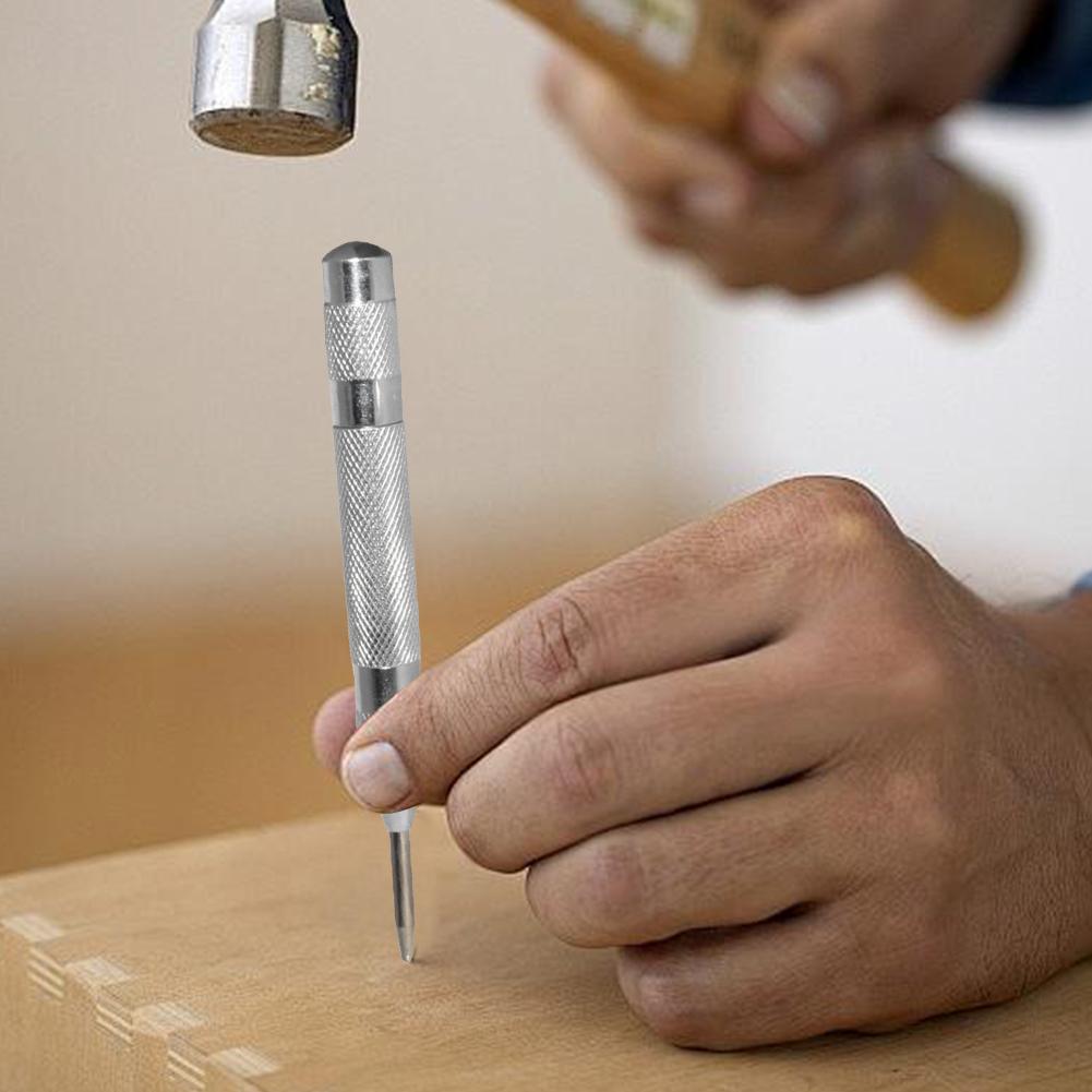 130mm Woodworking Center Punch Auto Center Puncher Hole Marker Spring Load Drill Locator Woodworking Tool