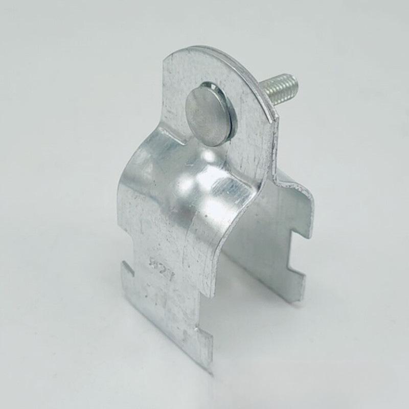Galvanized Profile Steel Pipe Clamp with U-Bolt and Plastic Bushing