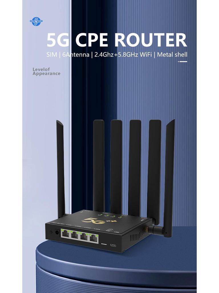 5G1200M Dual-Band Multi-Antenna Wireless Router with Card Slot (Model: 5GCPE_NR800)