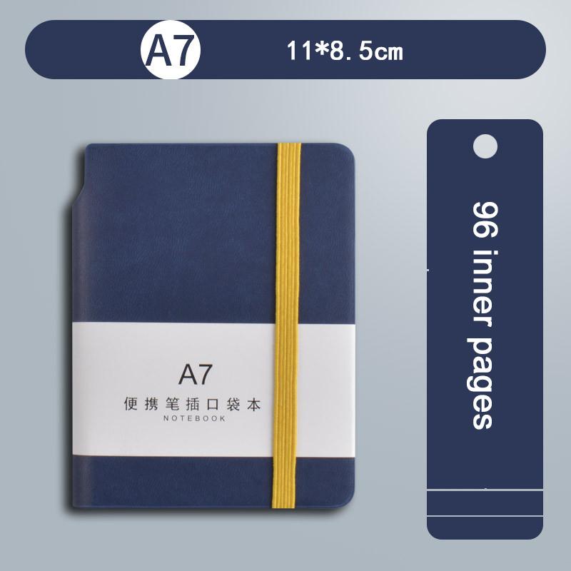 (Gravírování loga zdarma) A6/A7 přenosný zápisník z měkké kůže, účetní kniha ve tvaru trumpety, silný tečkovaný zápisník, kniha záznamů, mini výpisník