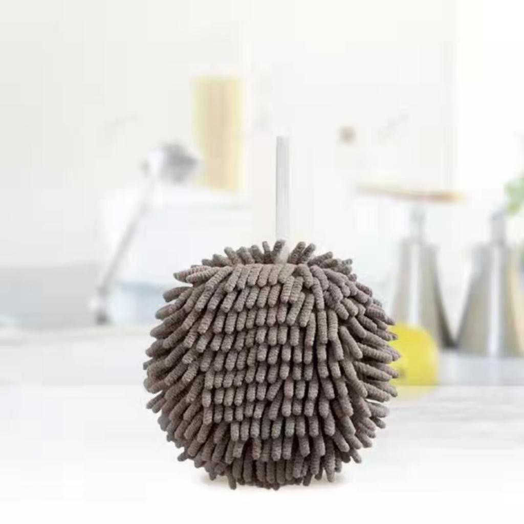 1PC Super Absorbent Chenille Towel Ball ,Quick Dry Thickened Kitchen Bathroom Towel with Hanging Loop.