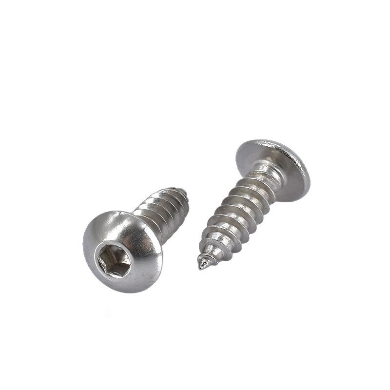 Yigu 304 Stainless Steel Round Head Self-Tapping Allen Screw, M2-M6