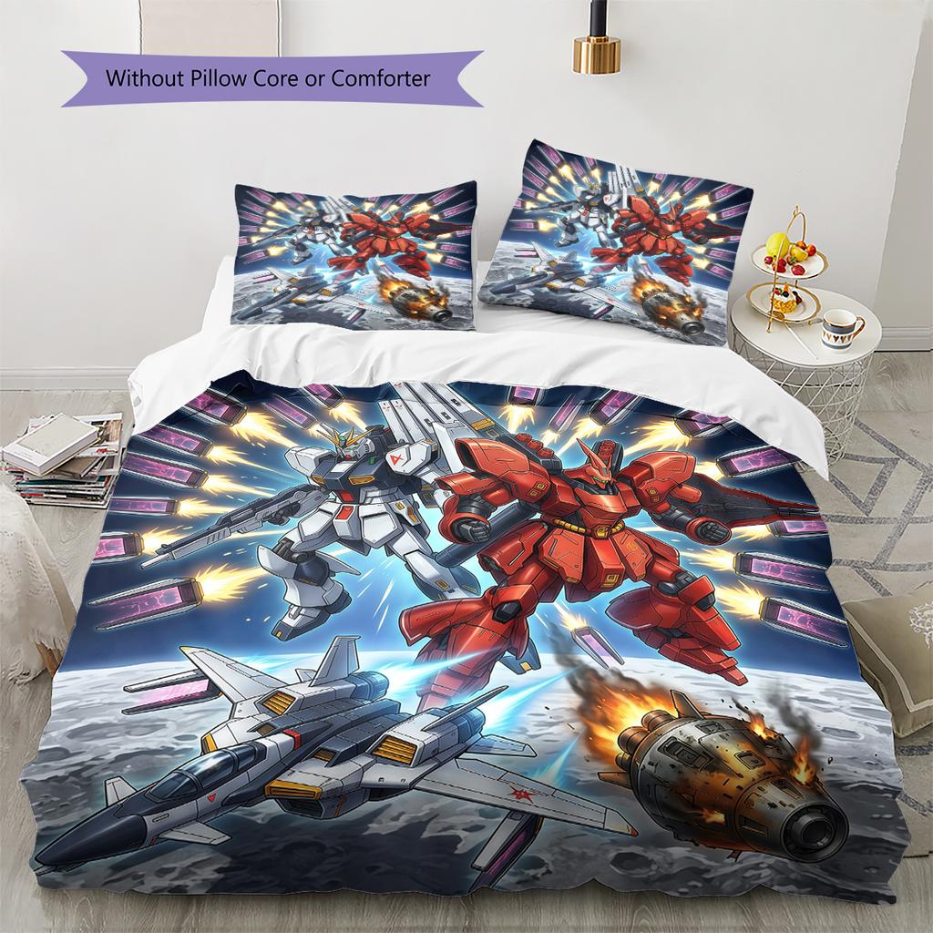 Mobile Suit Gundam Soft and Comfortable Duvet Cover,Children's Bedding Set Gift,Extra Large Size, Various Sizes Available -HYQ31