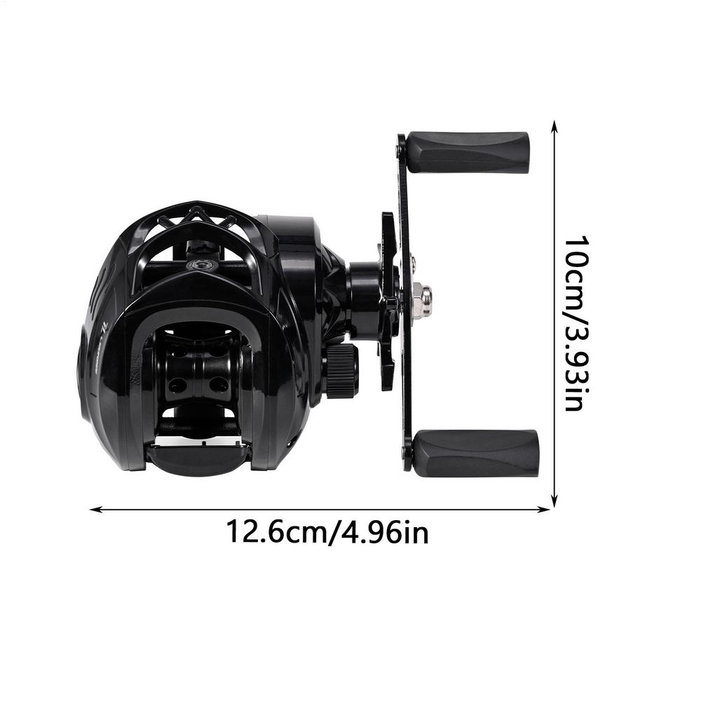 Black Baitcaster Reel Portable Black Fishing Reel Lightweight Fishing Accessories User Friendly Fishing Reel For Fishing