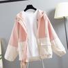 Women Windbreaker Spring Autumn Hooded Coat Fashion Trench Coat Elegant Jacket Top Loose Outwear