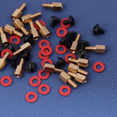60 Stück Computer PC Gehäuse Motherboard Riser Schrauben 6-32-M3 Isolierscheiben für Gehäuselüfter 6,5 mm Messing Abstandshalter