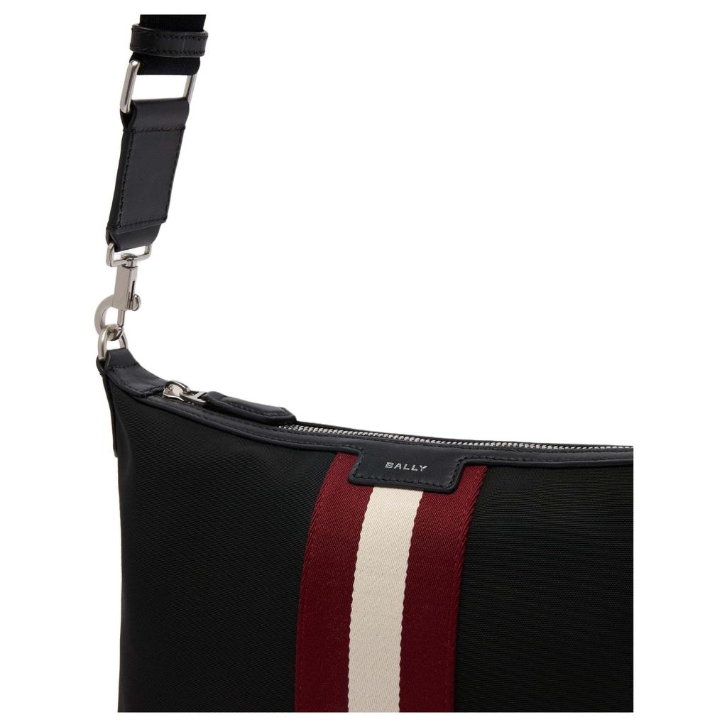 Bally Code Logo Leather Crossbody Bag Men Bags Black 6311760
