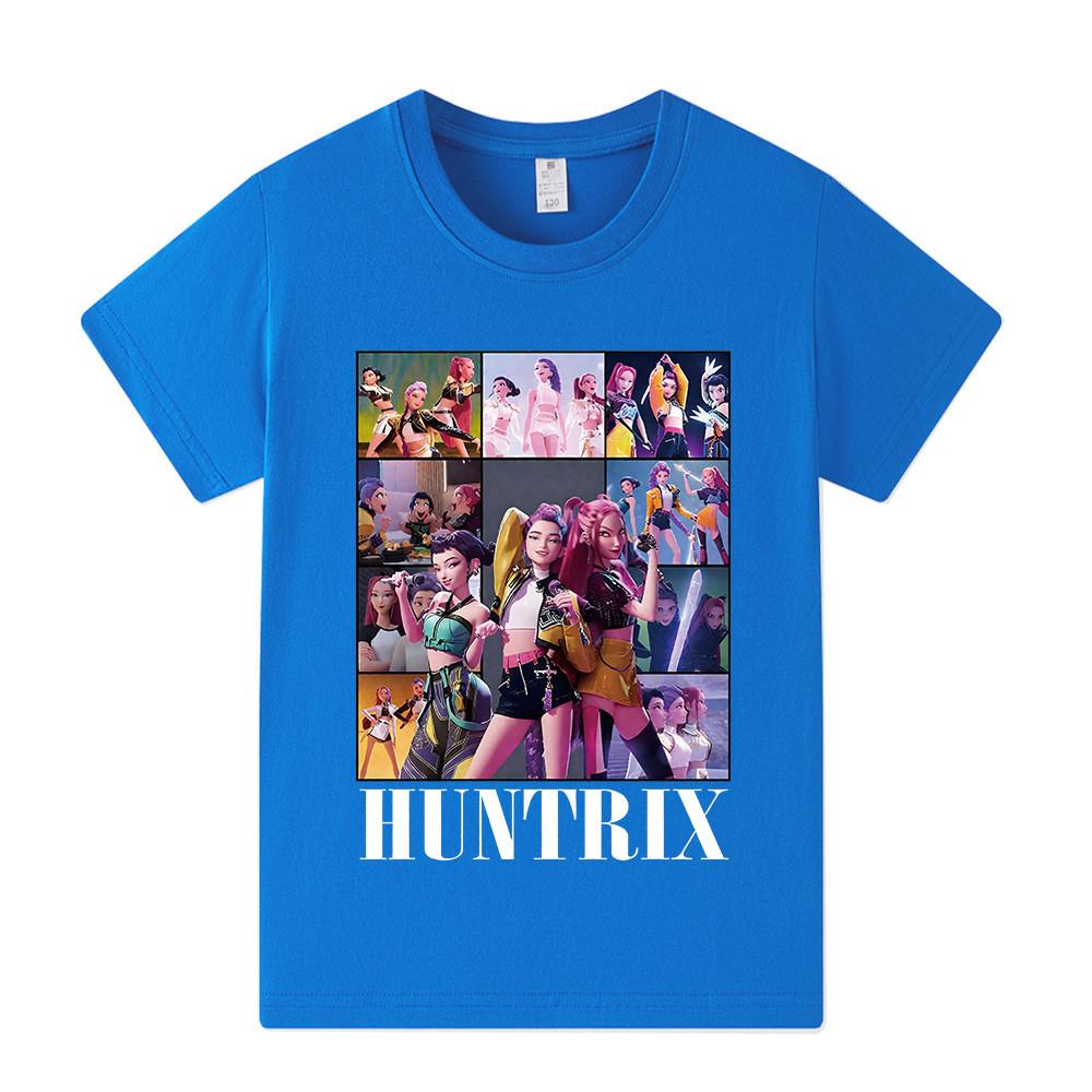 A1223 Kids Boys Girls Kpop Rumi Zoey Mira Print Short Sleeves T-shirt