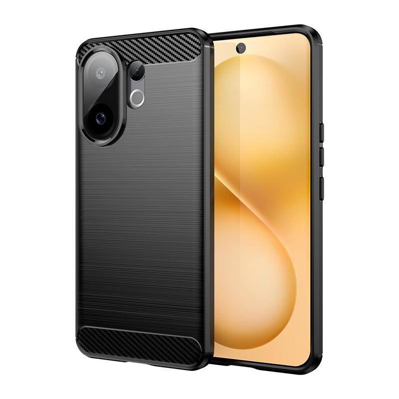 Měkké TPU Pouzdro Pro Vivo V60 Pouzdro Nárazuvzdorné Silikonové Krytí Zad z Uhlíkových Vláken Vivo V60 Nárazuvzdorné Pouzdro na Telefon Pro Vivo V60 Pouzdro