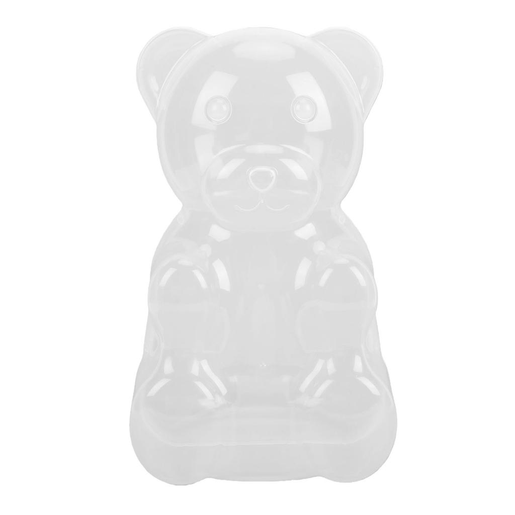 Large Plastic Bear Container Jar Clear Bear Gift Box Dispenser Fillable Candy Box for Birthday Party Favors