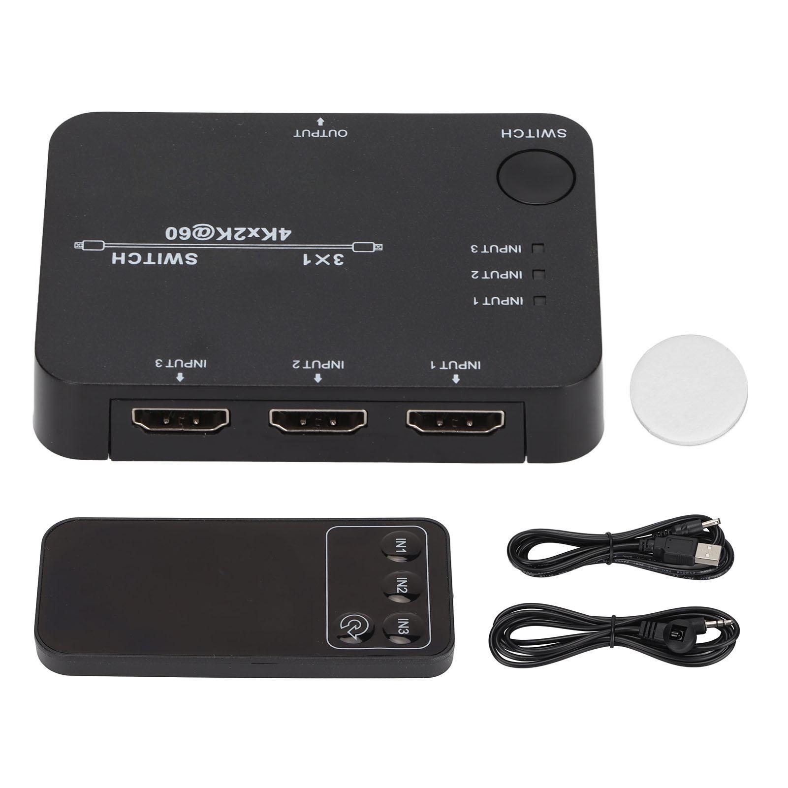 

3 в 1 выход 4K2K 60 Гц HD мультимедийный интерфейс видеокоммутатор с низким рассеиванием мощности стабильное HD видео