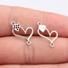 Heart Connectors Love Symbol Antique Bronze Zinc Alloy Jewelry Making DIY Jewelry Making Style Pendant Connectors