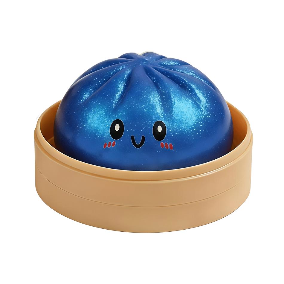 2026 New Cute Baozi Squishy Toy Stress Relief Steamed Bun Squeeze Toy with Bamboo Steamer Box Slow Rebound Desk Decor Gift