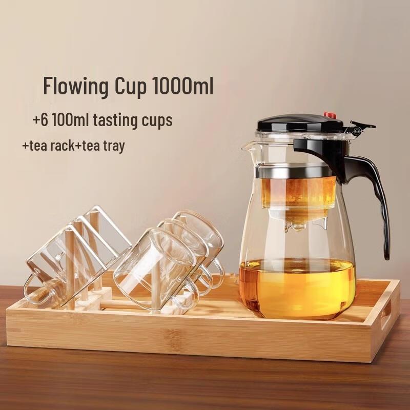 HANDUNYOU Glass Tea Set with Infuser Teapot