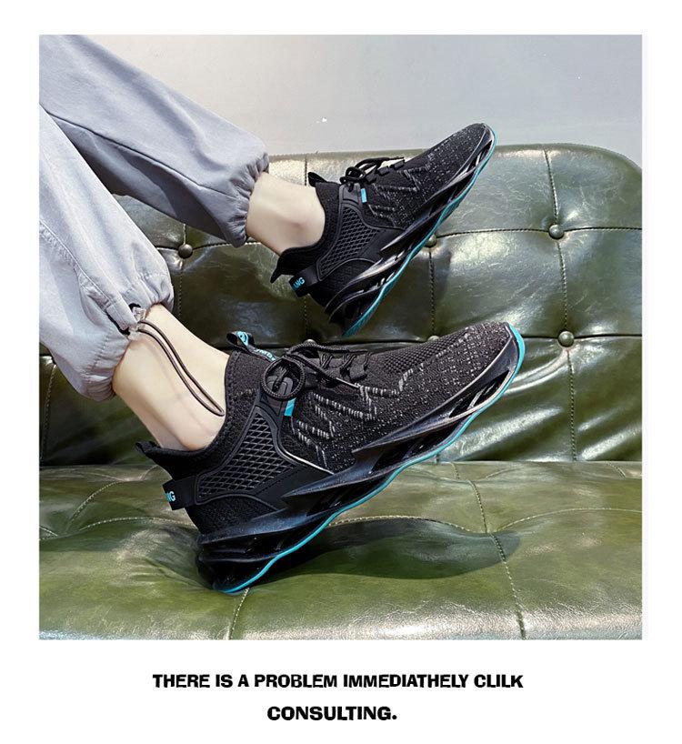 Autumn Men's Breathable Casual Blade Sneakers - Trendy Flying Woven Mesh Design