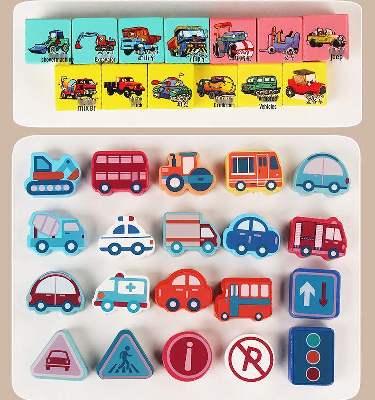 Children's Wooden Building Blocks & Puzzle Toys for Early Development (Ages 1-6)