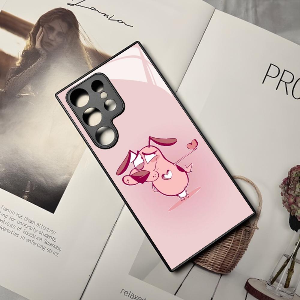 CARTOON COURAGEOUS Phone Case For Samsung Galaxy S26 S25 S24 S23 S22 S20 S21 Edge Ultra Plus Fe Colored Silver Cover